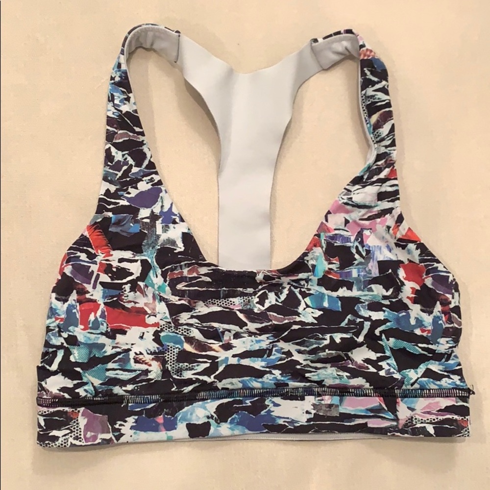 Lululemon Printed Bra with Seamless Racerback